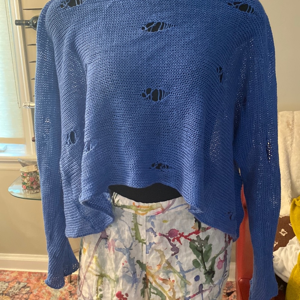 Grizas 100% linen long sleeve sweater